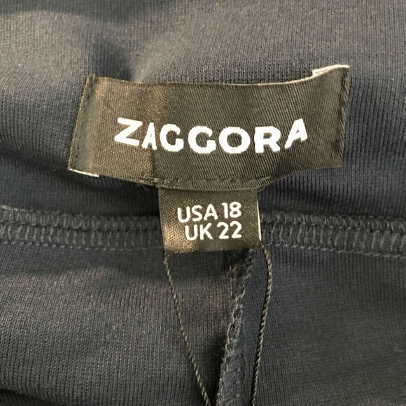 Zaggora Runway Pants Navy Blue With Side Striped - Picture 4 of 8